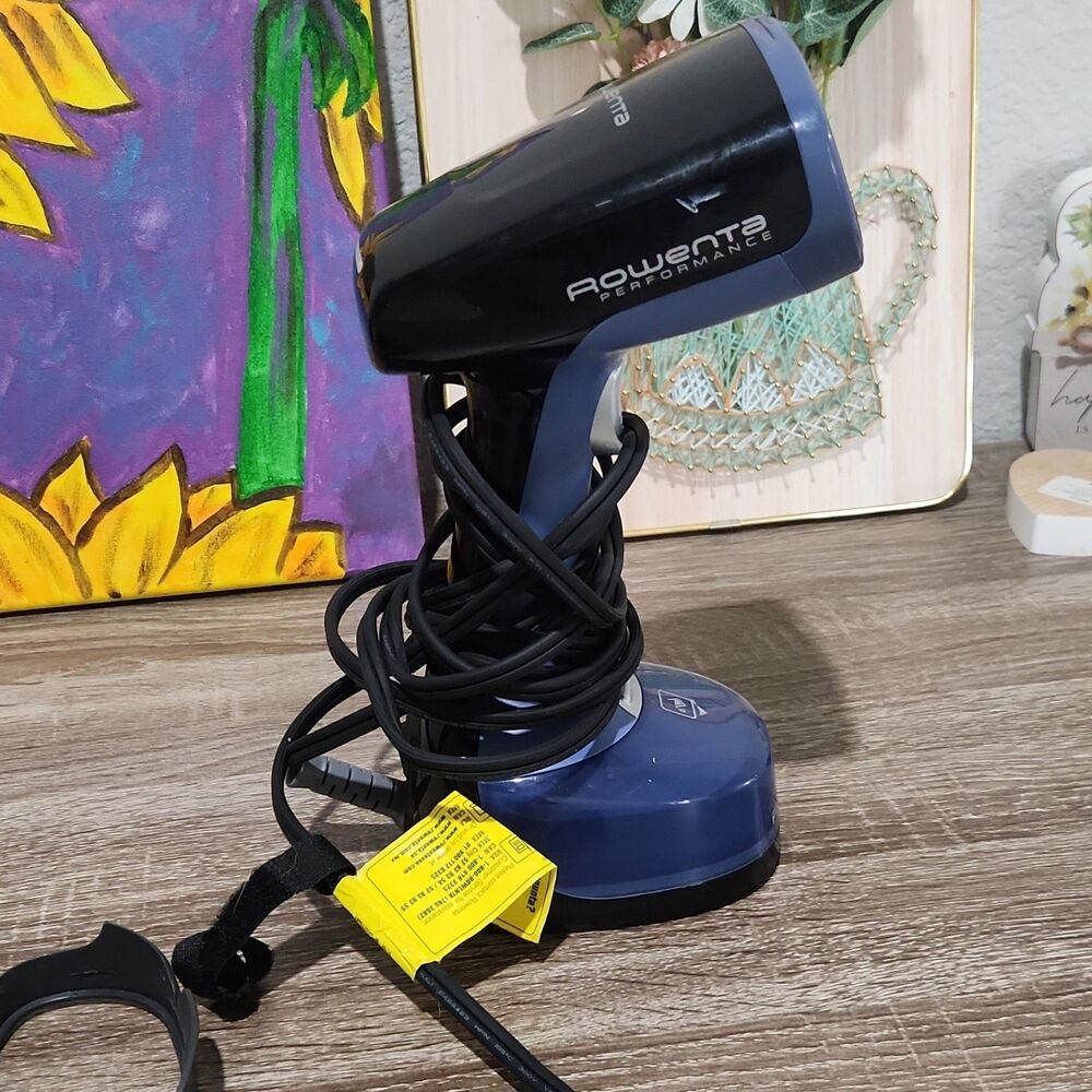 Rowenta Handheld Garment Steamer Blue Black Fabric Steamer w/ Brush - Picture 6 of 6
